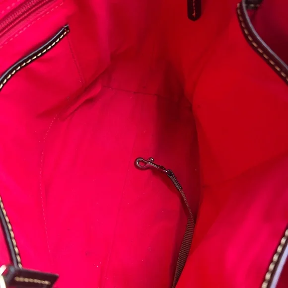 Dooney & Bourke Maddie Saffiano in Green and Brown - Picture 6 of 16